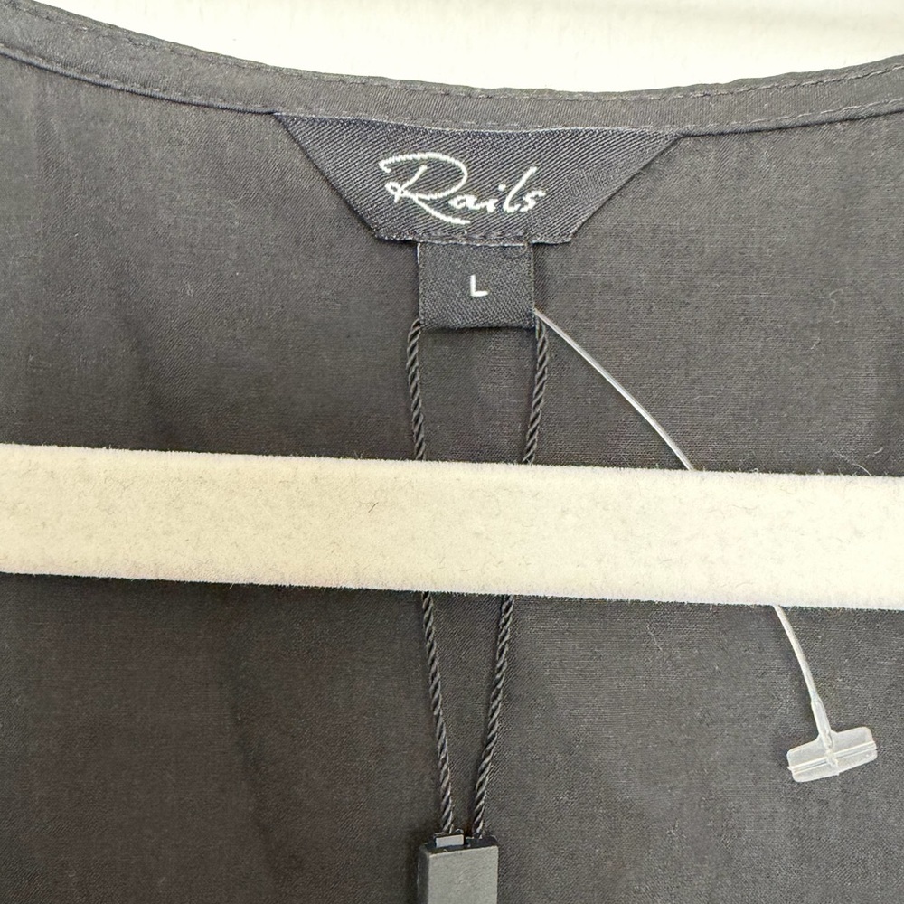 NWT Rails Rizo Black Midi Cut-Out Dress size Large - Picture 4 of 5